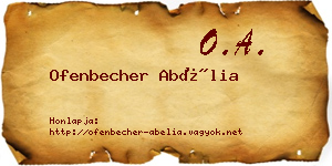 Ofenbecher Abélia névjegykártya